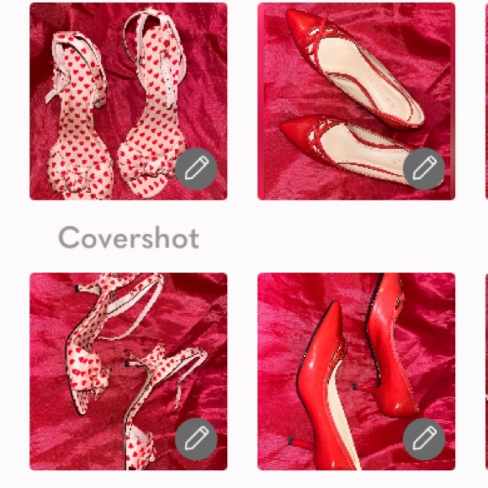 Size 4.5 US or 35 EU• RED/PINK with Heart 👠👡 HEELS• - Picture 6 of 11